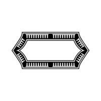 Geometric Deco Frame, Elegant Border - Vintage vector
