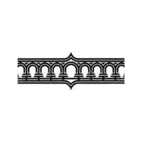 Art Deco Border, Elegant Line Art, Vintage vector