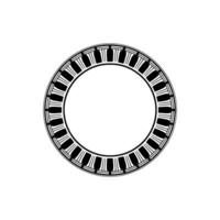 Circular Piano Key Motif, Minimalist vector
