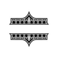 Art Deco Border Elements, Elegant, Vintage Style vector