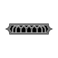 Gothic Arch Ornament, Elegant Border, Vintage vector