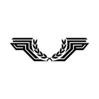 Geometric Laurel Emblem, Modern Minimalist vector