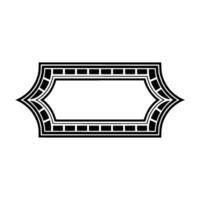 Geometric Deco Border, Minimalist, Elegant Outline vector