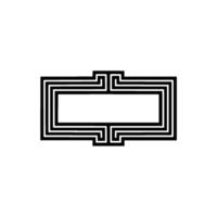 Geometric Frame, Minimalist, Modern Layout vector
