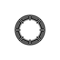 Geometric Circle Emblem, Minimalist, Circular Motif - Pattern vector