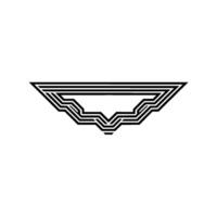Geometric Ascent Minimalist Line Art Triangle vector