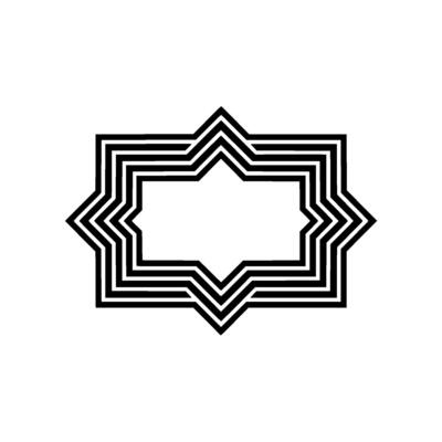 Layered Geometric Star Frame, Minimalist