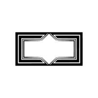 Geometric Deco Frame, Minimalist, Monochrome vector