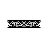 Intricate Black Border, Moorish Ornament, Decorative Band vector
