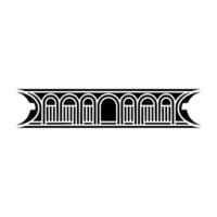 Geometric Moon Phases, Art Deco Border, Minimalist vector