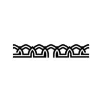 Geometric Wave Border, Minimalist, Elegant Accent vector