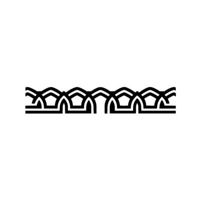 Geometric Wave Border, Minimalist, Elegant Accent