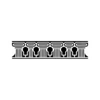 Geometric Deco Border, Stylized Key Motif vector