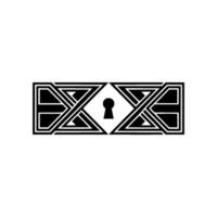 Geometric Keyhole, Minimalist, Secret Access vector