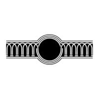 Geometric Archway Ornament, Circular Focal Point vector