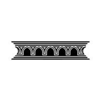 Elegant Corinthian Column Border, Vintage vector