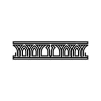 Art Deco Architectural Ornament, Geometric Border vector