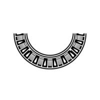 Geometric Tribal Halo, Minimalist vector