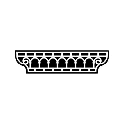 Minimalist Classical Arch Silhouette, Modern