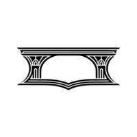 Art Deco Archway, Geometric Ornamentation, Vintage, Linear vector