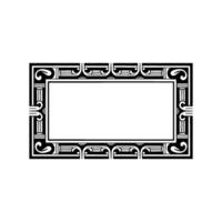 Art Deco Frame, Geometric Ornamentation, Elegant Border vector
