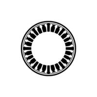 Geometric Circle Ornament, Minimalist, Circular Motif vector