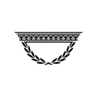 Classical Laurel Wreath Emblem, Elegant vector