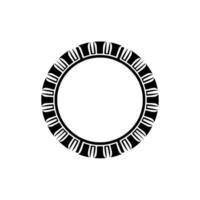 Geometric Circle Frame, Minimalist, Abstract Pattern, Outline vector