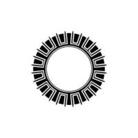 Geometric Sunburst, Minimalist, Circular Motif vector
