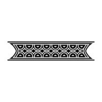 Art Deco Banded Ornament, Geometric vector
