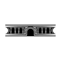 Classical Archway, Detailed Ornamentation, Minimalist vector