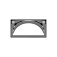 Geometric Arch Emblem, Minimalist vector