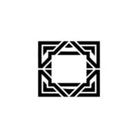Geometric Gradient Square Emblem, Modern vector