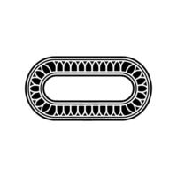 Elegant Oval Ornament, Minimalist vector