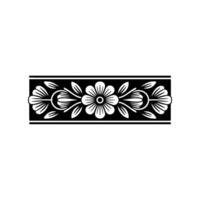 Elegant Floral Border, Vintage Style, Decorative Element vector