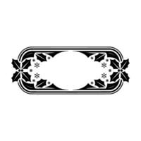 Elegant Winter Ornament, Festive Border vector