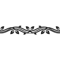 Elegant Vine Border, Minimalist, Decorative Element vector