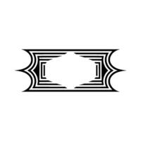 Geometric Deco Border, Streamlined, Minimalist Art, Pattern vector