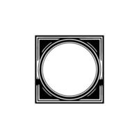 Geometric Circle Emblem, Art Deco Style vector