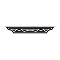 Geometric Wave Border, Vintage Element vector