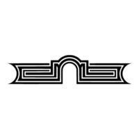 Geometric Archway, Intricate Line Art, Modern Emblem vector