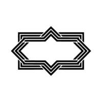 Geometric Deco Frame, Layered Lines, Minimalist, Pattern vector