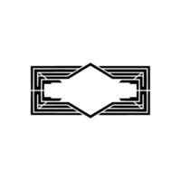 Art Deco Geometric Frame, Elegant Element, Ornament vector