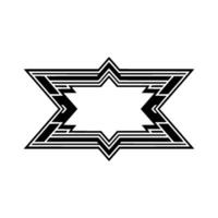 Geometric Starburst, Layered Lines, Minimalist vector