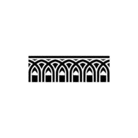 Geometric Arch Border, Minimalist vector