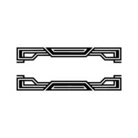 Art Deco Border Elements, Geometric, Elegant Framework vector