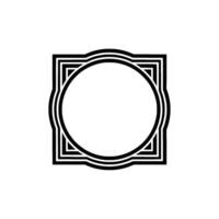 Art Deco Circle Frame, Elegant Element vector