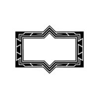 Art Deco Frame, Geometric Elegance, Vintage, Retro vector