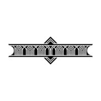 Art Deco Ornamentation, Geometric Border, Stylized vector