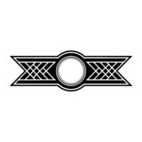 Geometric Deco Emblem, Vintage Style, Circular Motif vector